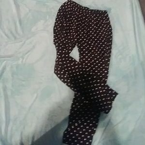 Poka dot straight leg jogger